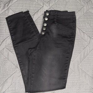 Rewash Women Juniors Skinny Jeans Color Black Size 5/27 Good Condition